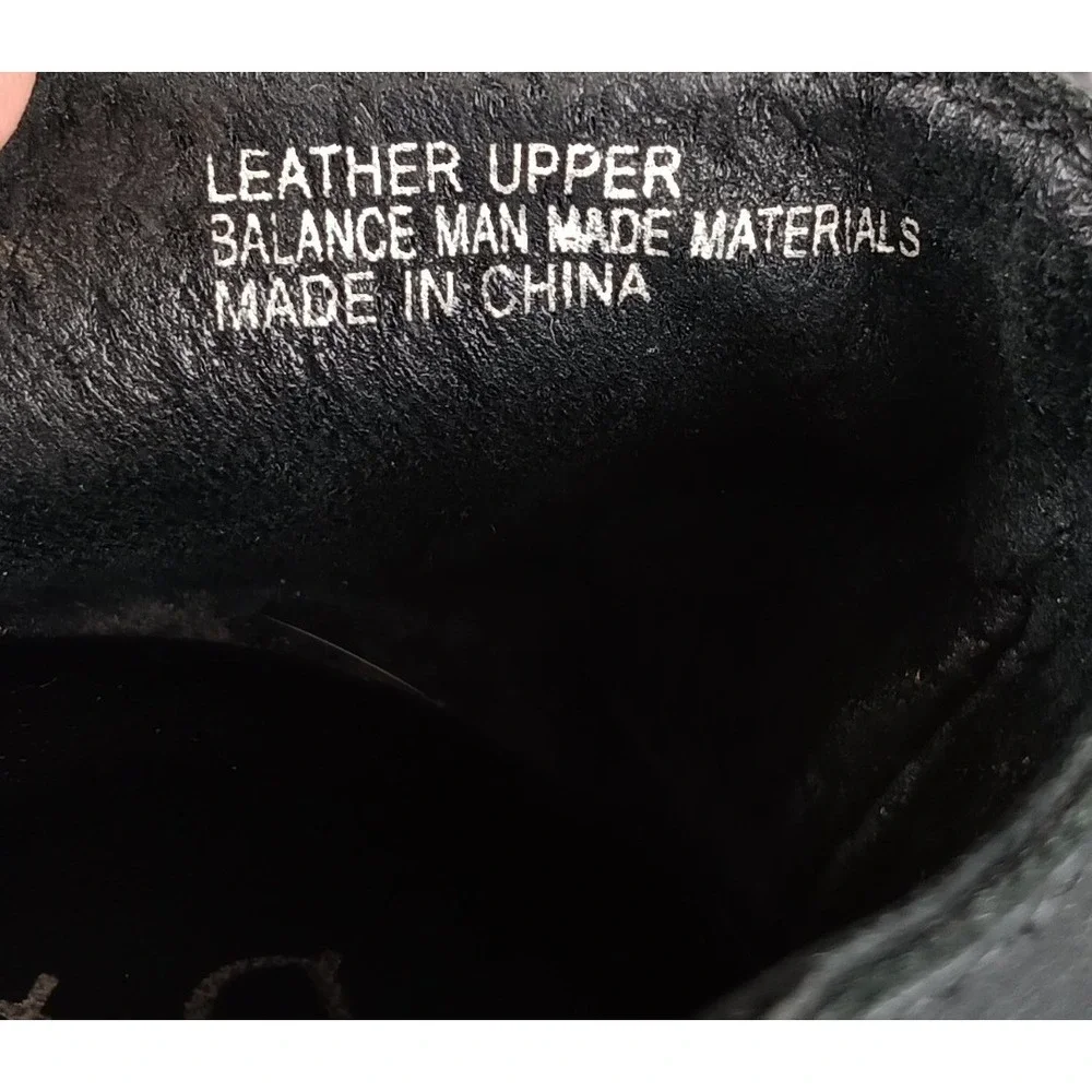 Born boc Black Leather Wedge Mary‎ Jane Cutout Sandals Women Size 6M